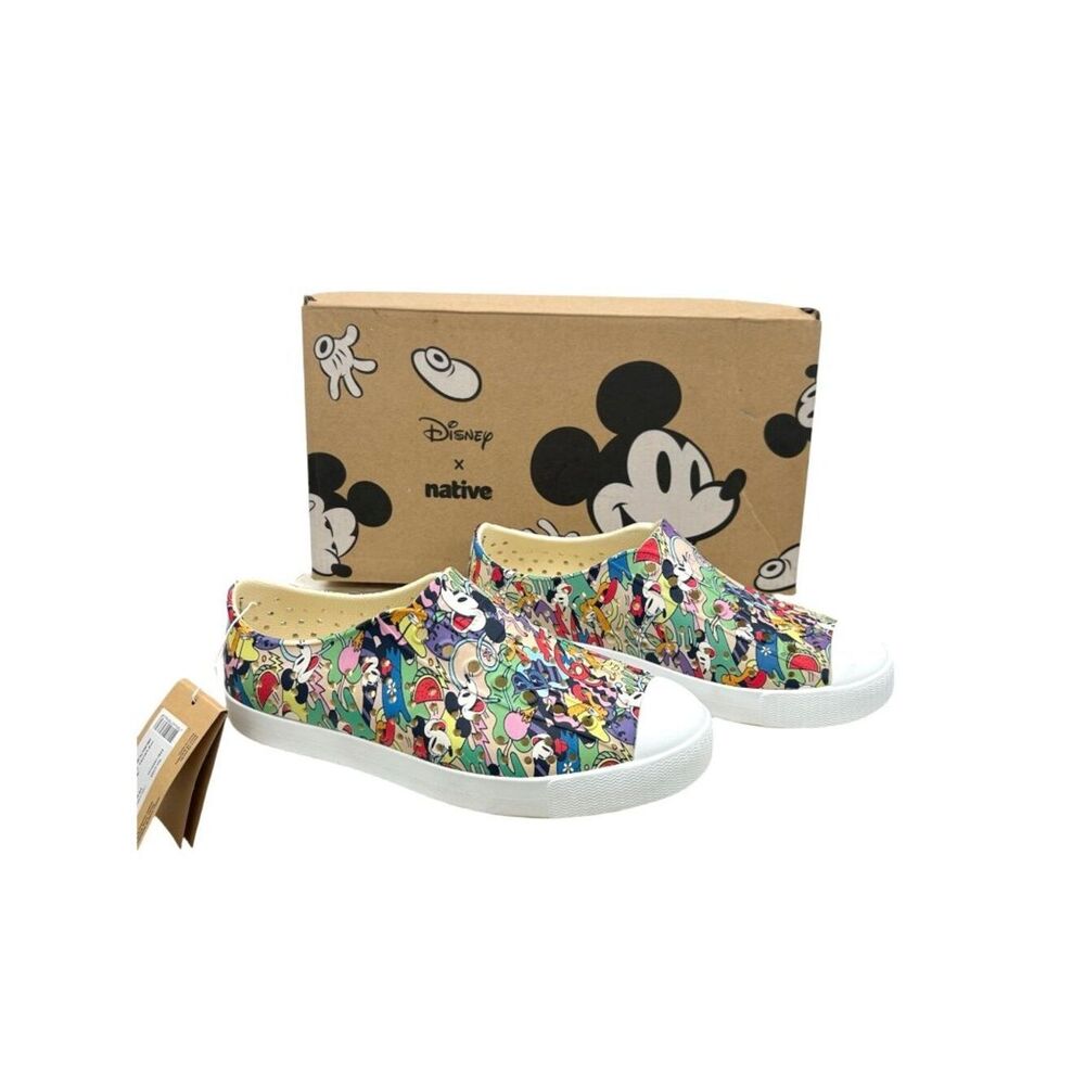 Native Kids X Disney Tropical Mickey Print Kids J4 Jefferson Slip On Shoe